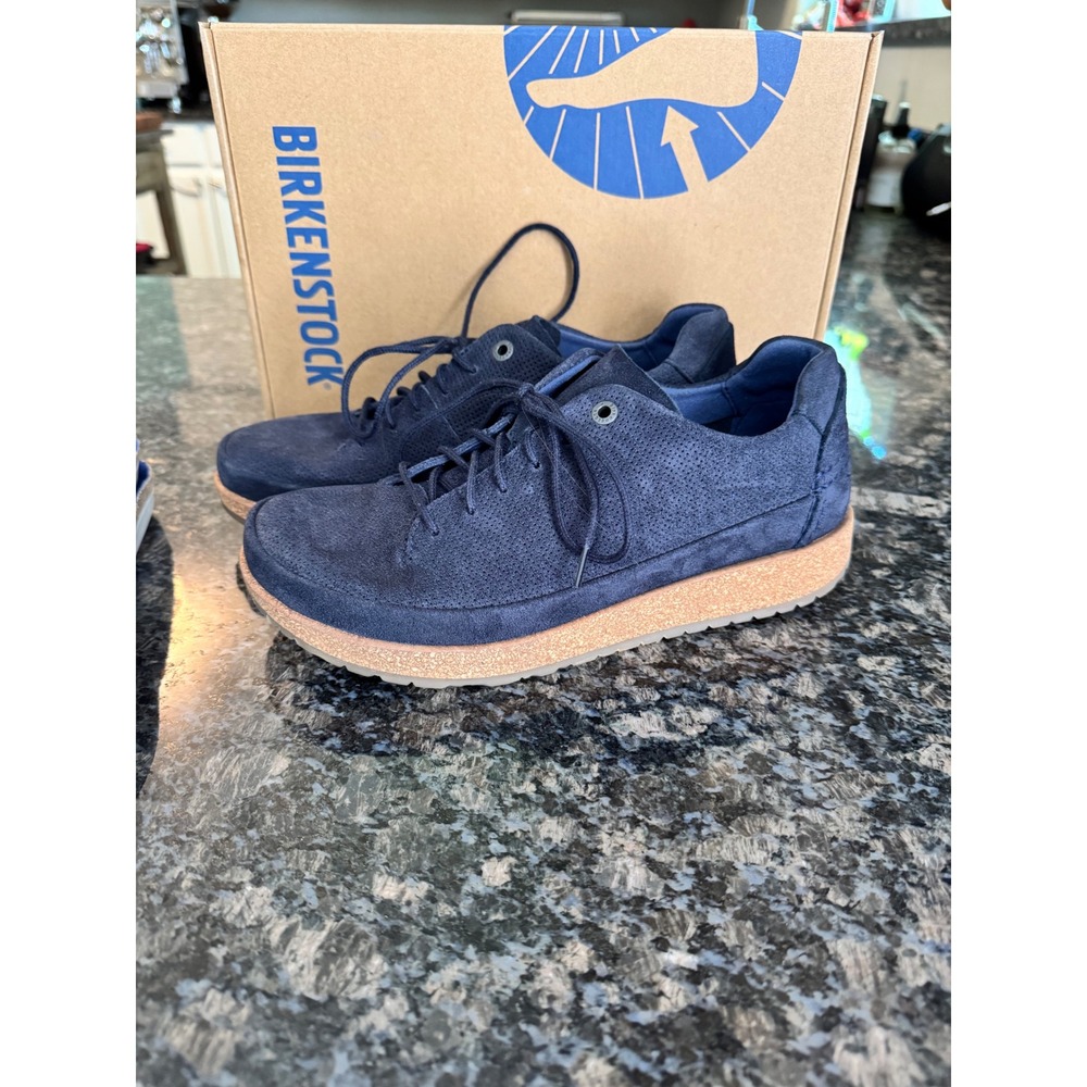Birkenstock Honnef Low Midnight Blue Suede Sneakers 1022338 Womens 8 Narrow